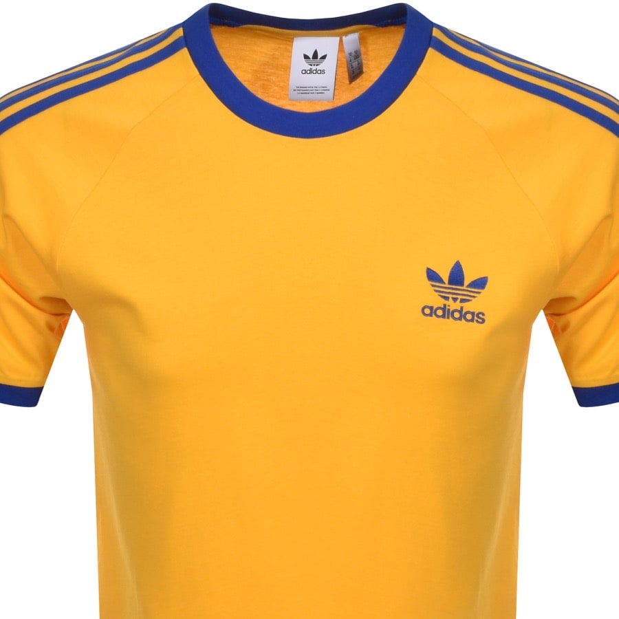 Alternative Image for ProductAdidas Originals 3 Stripe T Shirt Yellow2